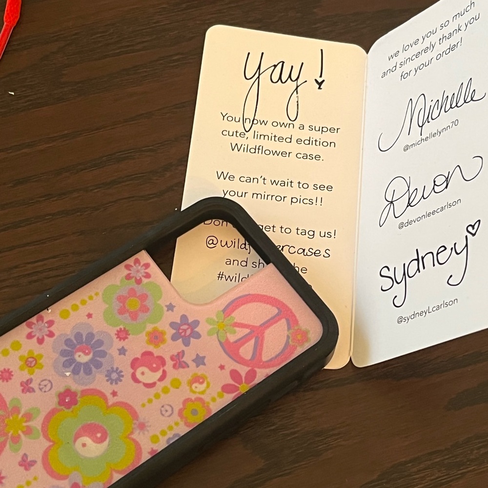 Brand new wildflower phone case